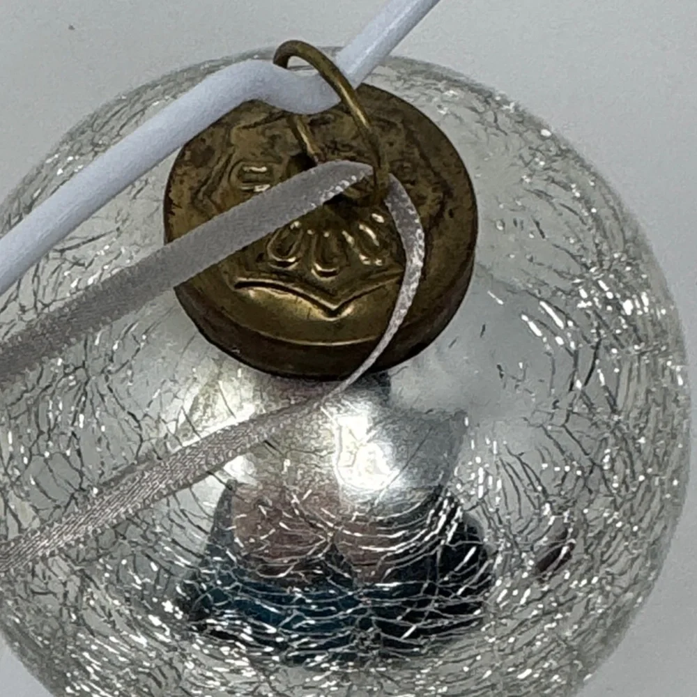 RESTORATION HARWARE KUGEL STYLE MERCURY GLASS CHRISTMAS ORNAMENT MIRROR